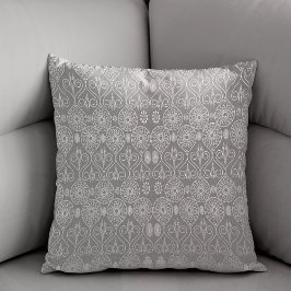 Cojín Decorativo Semillas de pulpo textil fibroso gris estampadas
