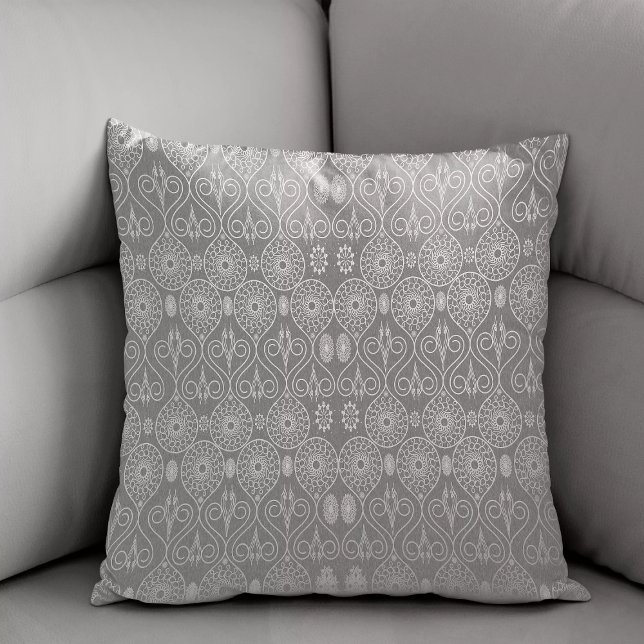 Cojín Decorativo Semillas de pulpo textil fibroso gris estampadas (Subido por el creador)