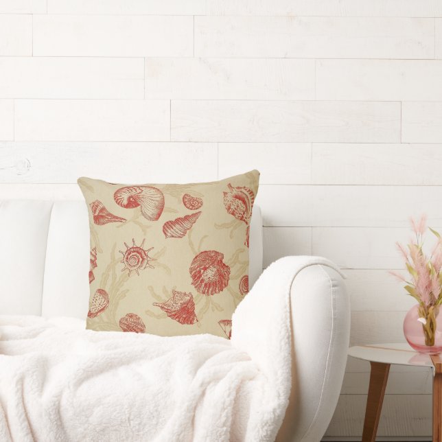 Cojín Decorativo Semillas rojas en Tan (Sofá)