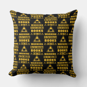 Cojín Decorativo Señal de advertencia reversible para amantes de lo