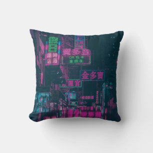 COJÍN DECORATIVO SEÑAL DE LA LUZ NEONA ASORTADA EN LA CALLE DURANTE