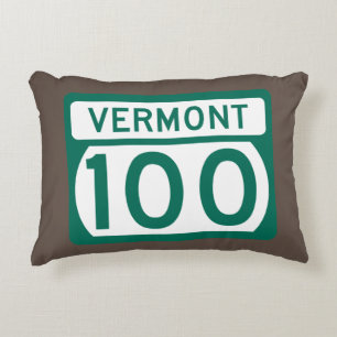 Cojín Decorativo Señal de la ruta Vermont 100