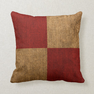 Cojín Decorativo Señal náutica de la letra U de la bandera