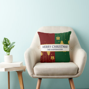 Cojín Decorativo Sencilla Familia De Navidad Decorativa Moderna Y E