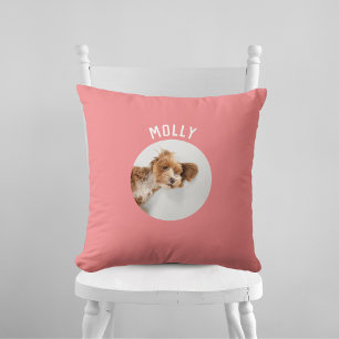 Cojín Decorativo Sencilla foto de Mascota femenina moderna personal