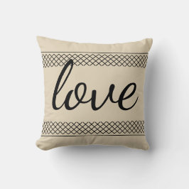 Cojín Decorativo Sencilla granja Love Beige