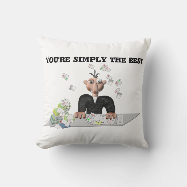 Cojín Decorativo Sencillamente eres el mejor texto personalizado (Anverso)