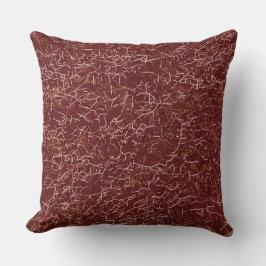 Cojín Decorativo Sencillo Abstrato Thread Art Patrón rojo