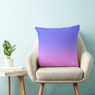 Cojín Decorativo Sencillo efecto ocmbre azul y rosa