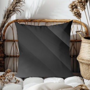 Cojín Decorativo Sencillo elegante moderno Rayas diagonales negro