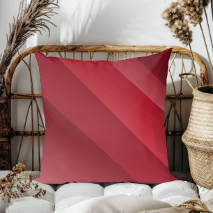 Cojín Decorativo Sencillo elegante moderno Rayas diagonales rojas