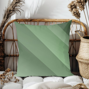 Cojín Decorativo Sencillo elegante moderno Rayas diagonales verde