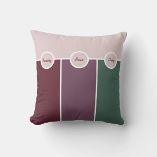 Cojín Decorativo Sencillo estilo gráfico violeta verde