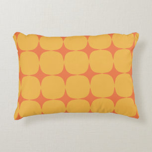 Cojín Decorativo Sencillo patrón Naranja amarillo moderno de media