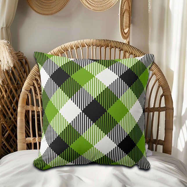 Cojín Decorativo Sencillo Tartán Plaids Neon Green (Subido por el creador)