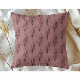 Cojín Decorativo Sencillo y elegante patrón de trigo malva