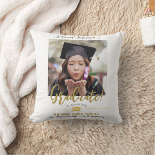 Cojín Decorativo Sencillo y elegante tapón de oro de graduación gra