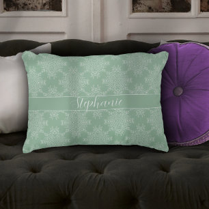 Cojín Decorativo Sencillo y moderno patrón de Damasco floral Sage l