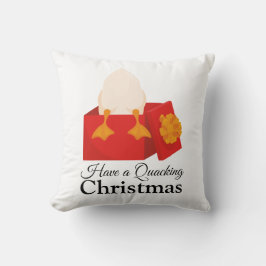 Cojín Decorativo Sencillos Navidades de humor lindo Pato en caja ro