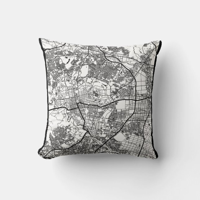 Cojín Decorativo Sendai Japan City Map (Anverso)