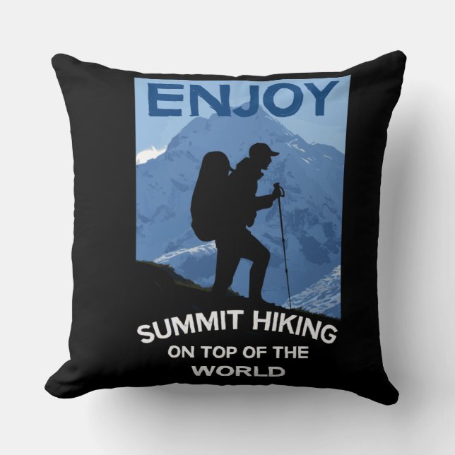Cojín Decorativo Senderismo por las montañas de la Cumbre | Trekkin (Anverso)
