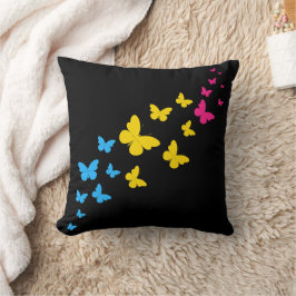 Cojín Decorativo Sendero de Mariposas Orgullo Pansexual