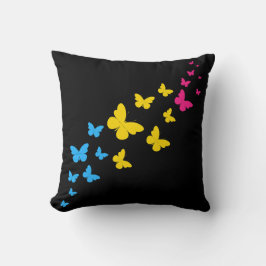 Cojín Decorativo Sendero de Mariposas Orgullo Pansexual