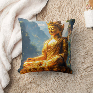 Cojín Decorativo Señor Buda de la Tierra Dorada