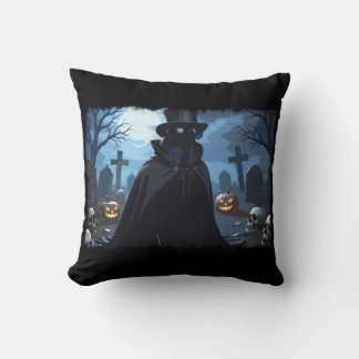 Cojín Decorativo Señor Cuervo - Diseño Gótico de Halloween