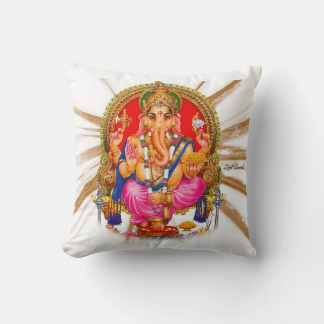 Cojín Decorativo Señor Ganesha Shri Ganesha Shloka (Anverso)