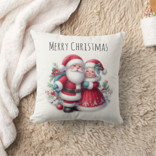 Cojín Decorativo Señor y Señora Santa Claus