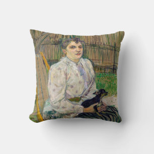 Cojín Decorativo Señora Con Un Perro