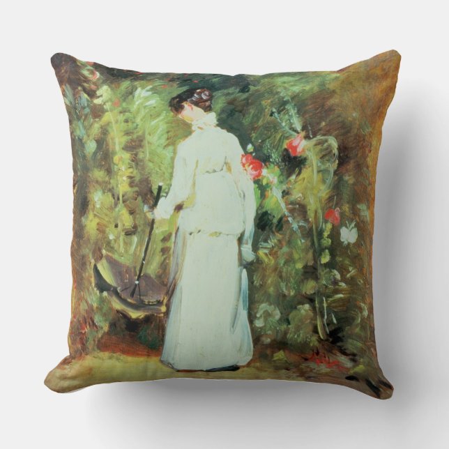 Cojín Decorativo Señora Constable en su jardín (Anverso)