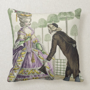 Cojín Decorativo Señora en "promenade" de un vestido de la lila en