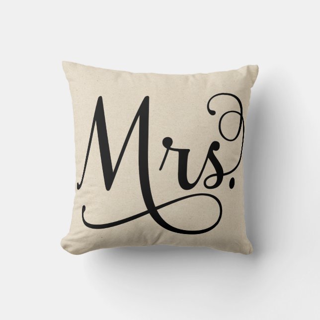 Cojín Decorativo Señora escritura negra del | (Anverso)