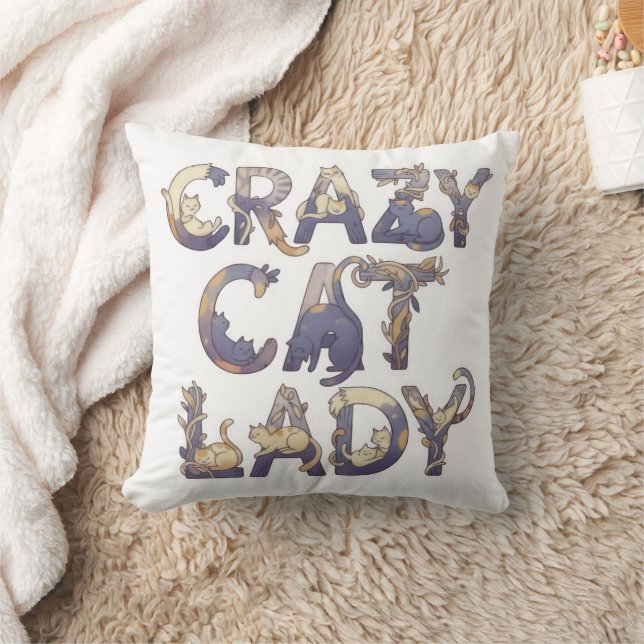 Cojín Decorativo Señora Gata Loca (Manta)