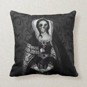 Cojín Decorativo Señora gótica del cráneo