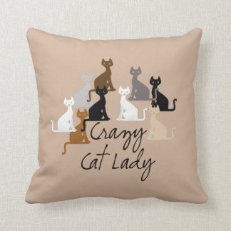 Cojín Decorativo Señora loca del gato