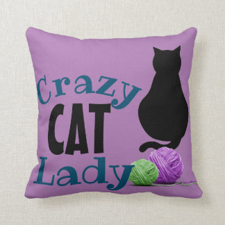 Cojín Decorativo Señora loca Pillow del gato