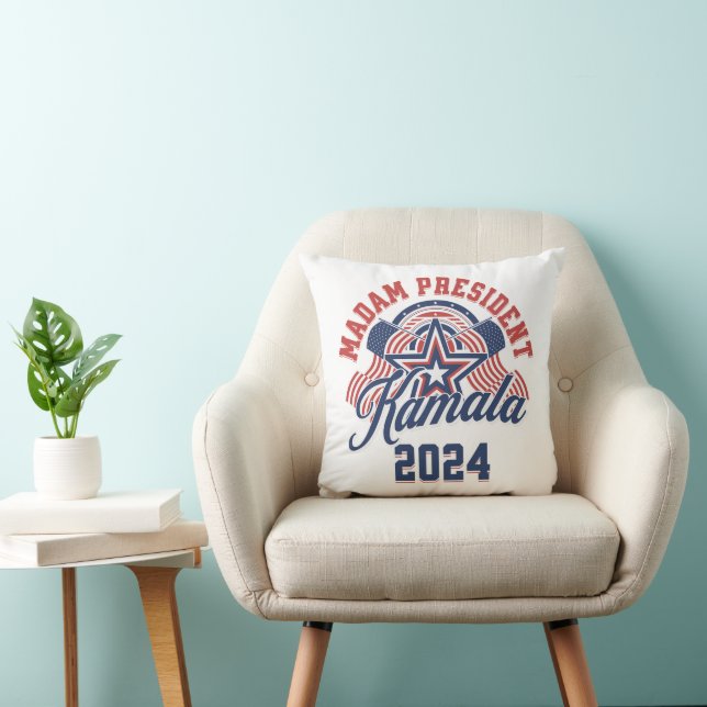 Cojín Decorativo Señora Presidenta Kamala Harris 2024 (Silla)