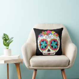 Cojín Decorativo Señorita Calavera Day of the Dead Sugar Skull