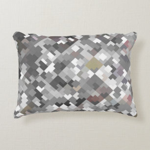 Cojín Decorativo Sensación de fondo gris de mosaico abstracto y bri