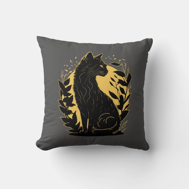 Cojín Decorativo Sentando gato (Anverso)