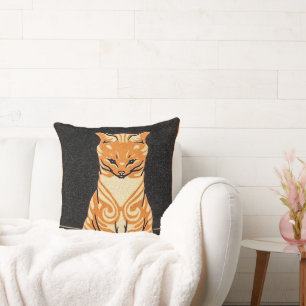 Cojín Decorativo Sentando Gato de Ginger por Julie de Graag