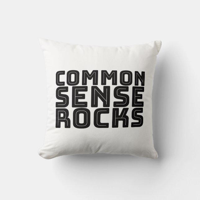 Cojín Decorativo Sentido común - Humor lógico (Anverso)