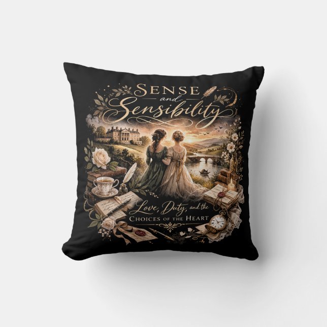 Cojín Decorativo Sentido y sensibilidad (Anverso)