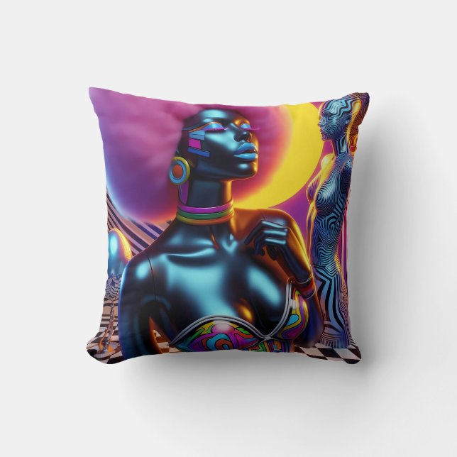 Cojín Decorativo Sentry consensual Ken Gage Fantasy Vaporwave (Anverso)