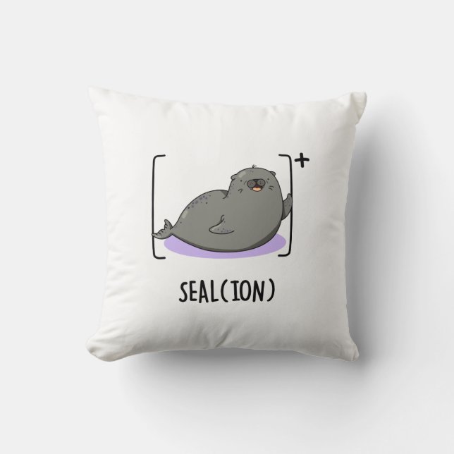 Cojín Decorativo Seol Ion Funny Sea Lion Pun (Anverso)