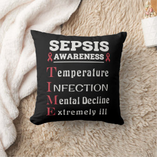 Cojín Decorativo Sepsis Awareness T.I.M.E. Guide