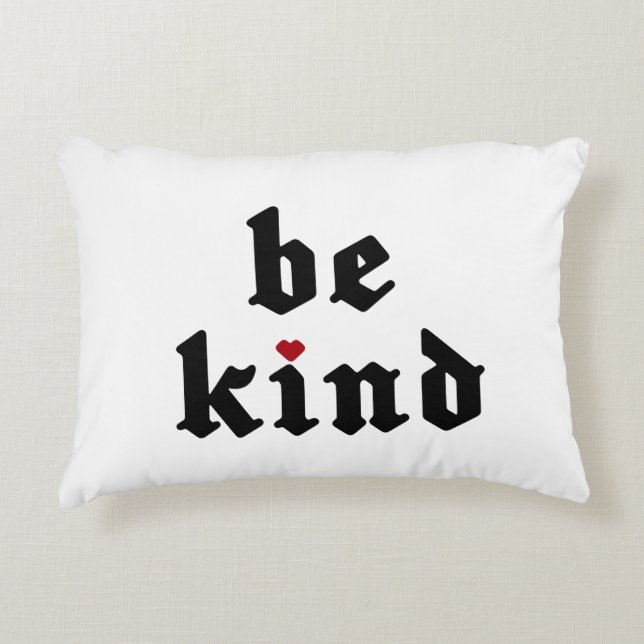 Cojín Decorativo Ser amable - Mensaje positivo simple (Anverso)